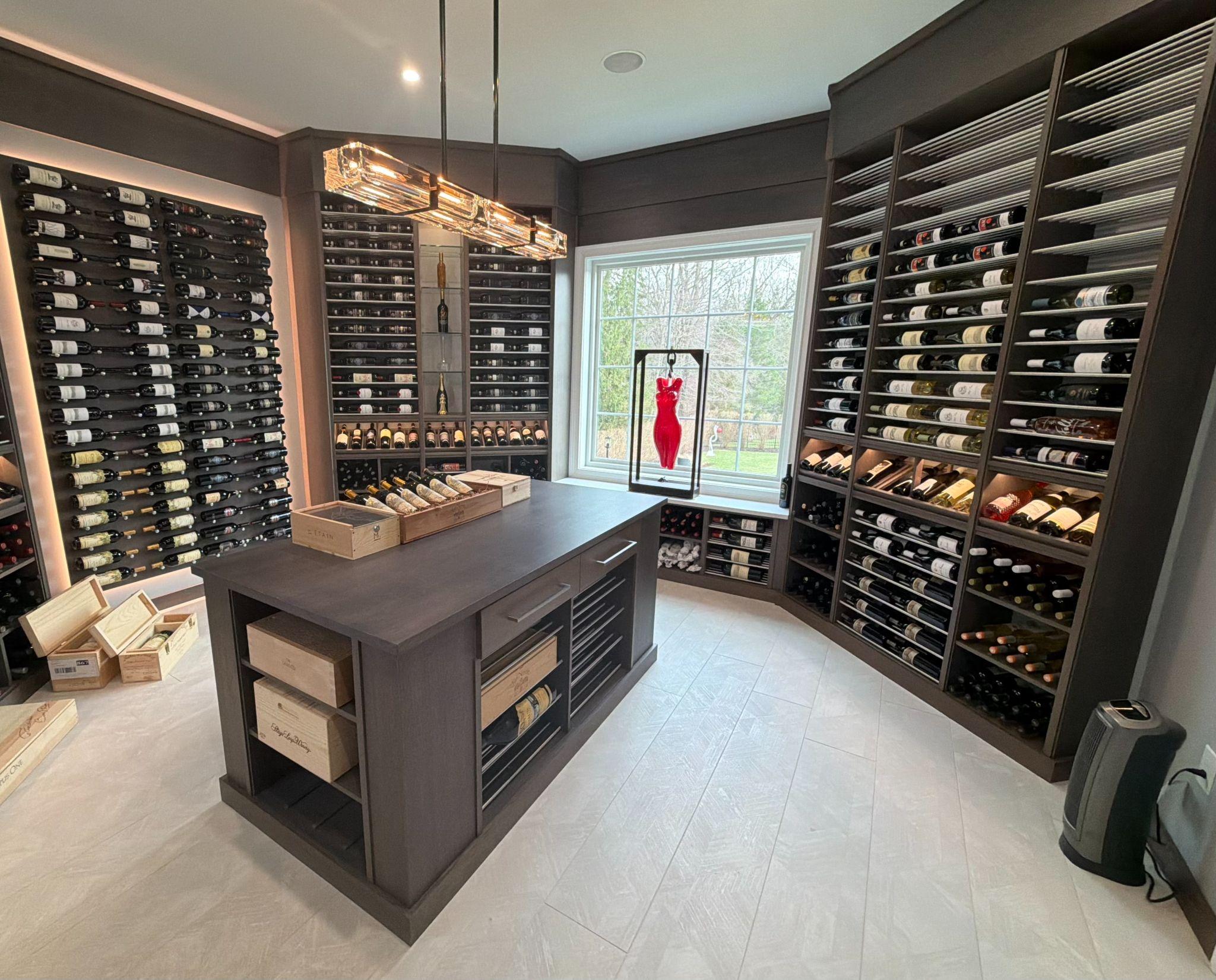 Authorized photograph of a private wine cellar represented in InVintory Elite